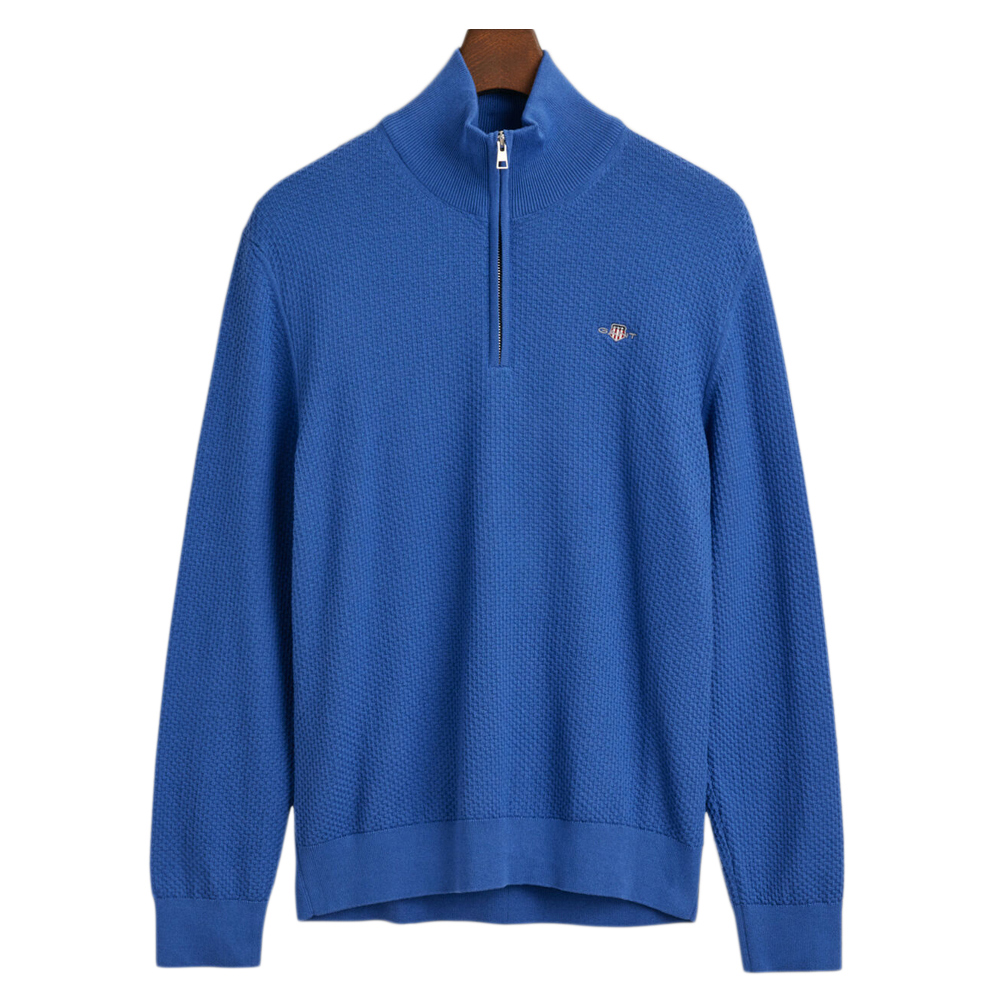 GANT Structured Cotton Half-Zip Sweater